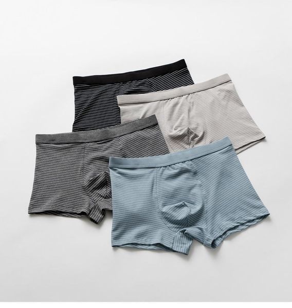 

простой средний талия plus мужчины трусы summer casual удобная мужская нижнее белье мужские полосатый заплатки дизайнерские боксеры, Black;white