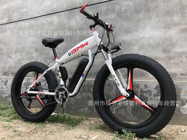 

aluminum alloy electric bicycle shark 26-inch 4.0 tire snow moped 27-speed smart lithium tram