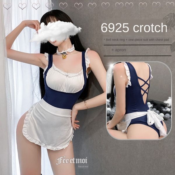 

momu passionate maid silk stockings underwear underwear role play teasing suit maid uniform silk stockings temptation, Black;white