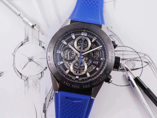 

v9 xf calera 01 table diameter 45mm, wrist 17cm, custom core hollow design, designer watches movement watches, Slivery;brown