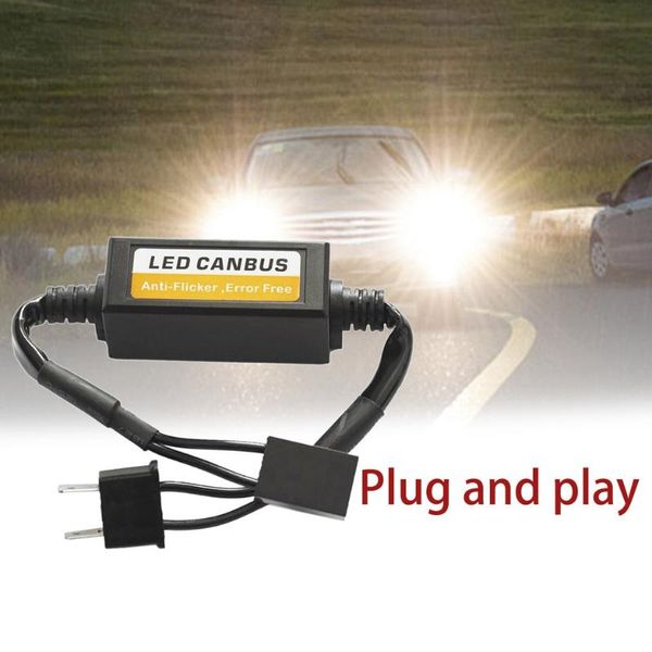 

1pc 9-36v h7 led decoder anti flicker car headlight adapter error led canbus headlight decoder canceller car supplies