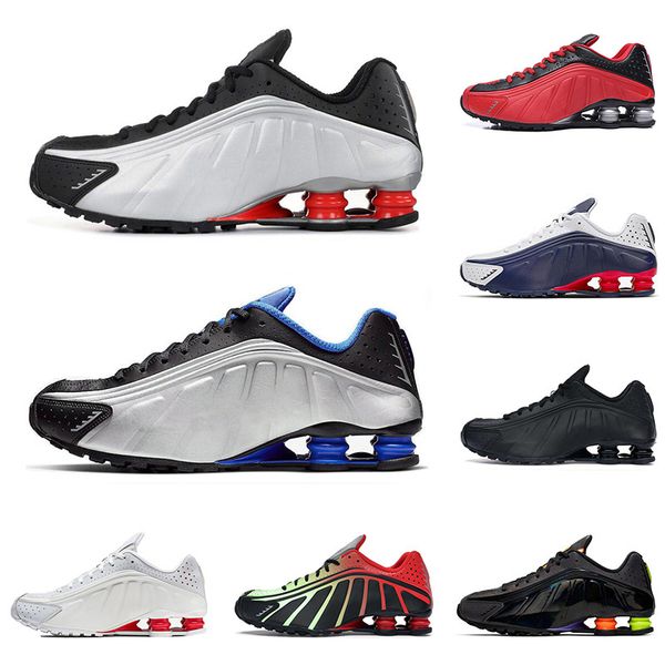 

2020 r4 mens running shoes fashion trainers comet red triple black metallic silver usa racer blue men sports sneakers jogging walking