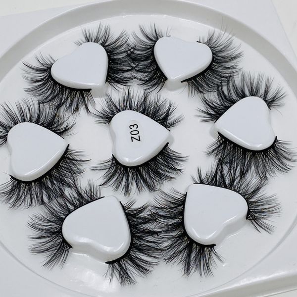 

handmade mink fur hair fake lashes 7 pairs set eye makeup natural long thick false eyelashes 10 models available dhl eyelash extensions