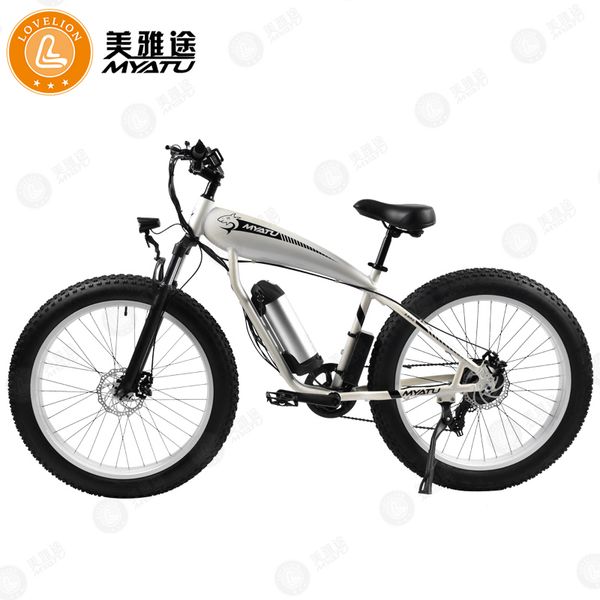 

myatu] electric bike 48v 250w full suspension road electric bicycle brake with power e bike off system e-bike frame ebike, Silver;blue