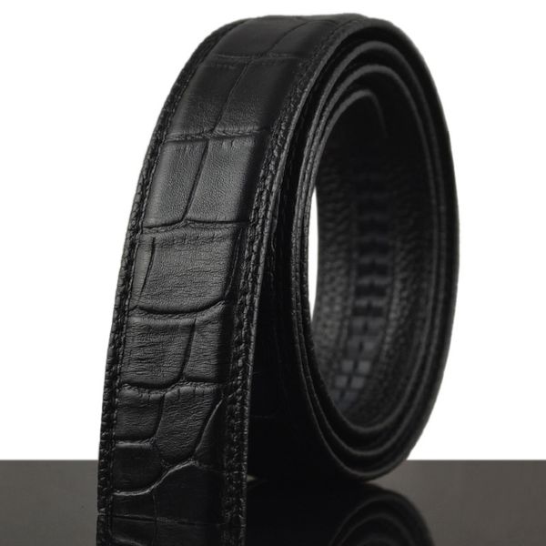 

r9ytv layer cowhide automatic buckle belt penthouse ly3185 cowhide automatic buckle with flower ski flower skin crocodile pattern belt l, Black;brown