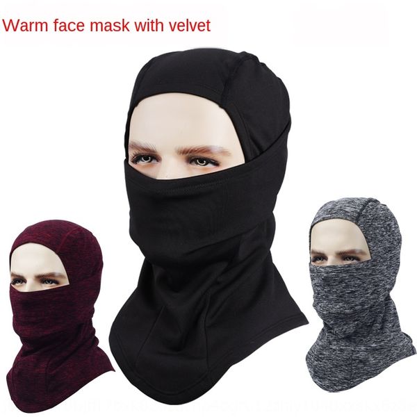 

szhri warm head mask warm hood equipment hood riding equipment windproof cold-proof skiing breathable head cover outdoor riding mask neck co, Black