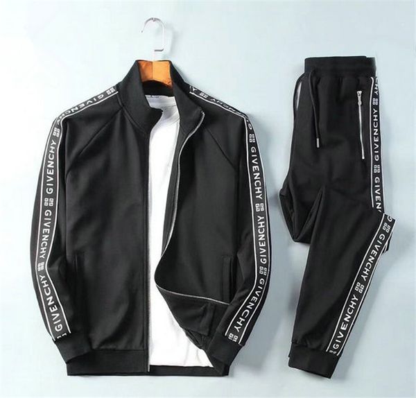 

2020 new fashion mens designer tracksuits suits luxury fashion brand for spring and autumn running gvc jackets tracksuits suits -3xl, Gray