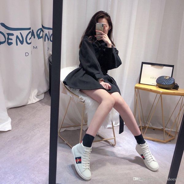 

2020 new high-brand-name shoes, tennis high-sneakers, high-laces, flat bottom, fashionable and comfortable