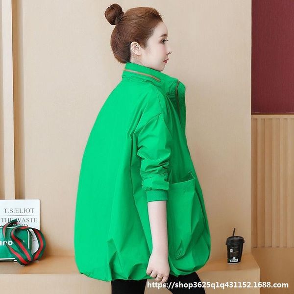 

hfdm1 clothing size thin windbreaker popular women's summer growing baseball clothing sun-proof casual jacket baseball jacketball jacke, Blue;black