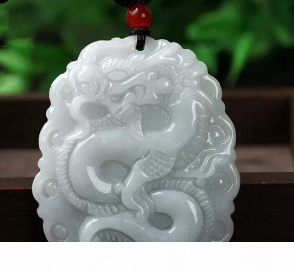 

pure natural jade a cargo dragon pendants men and women couple models jade jade pendant zodiac dragon pendant necklace wholesale, Silver