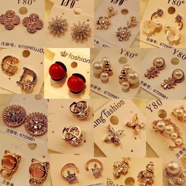 

925 серебряная серьга, сверкающих алмазная серьги, стиль одежды, противоаллергический, не увядает, hign качество и свободную перевозку груза, Golden;silver