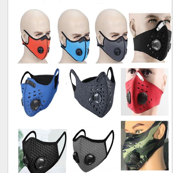 

cycling mask bicycle men's and women's outdoor bicycle sports dustproof anti-fog mask activated carbon filter element replaceable, Black