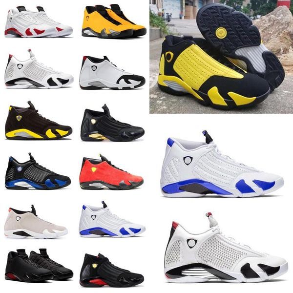 

с коробкой новый nakeskin иордания 14 14s travis скоттс twist баскетбольная обувь синий желтый мужчины кроссовки кроссовки shyt #