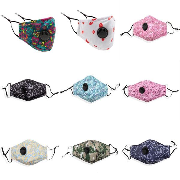 

7 styles designer mask 3d printed leopard mask washable dustproof protective mask can put into filter sheet xhh9-3082#934, Black