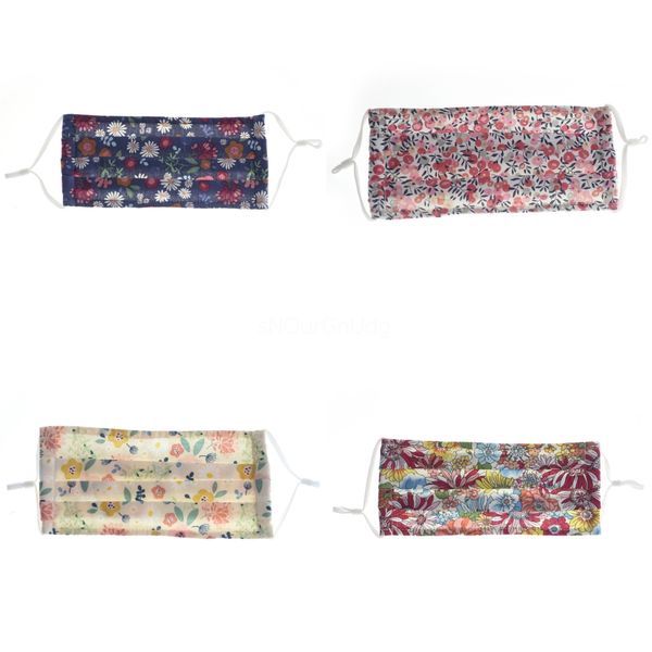 

camouflage print non woven protective 3ply ear loop face mouth mask 3 layers dustproof pm2.5 anti-dust adults party mas#564#459, Black