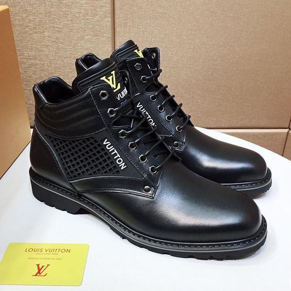 

new men shoes luxury oberkampf ankle boot outdoor chaussures pour hommes luxury mens shoes fashion bottes hommes ankle boots fast shipping, Black