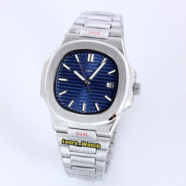 

luxry watch high version 5711/1a 010 date blue texture dial automatic mechanical 316l stainless steel case bracelet designer mens watches, Slivery;brown
