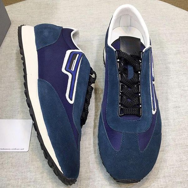 

suede and nylon sneakers men 's shoes fast delivery with origin box soft sneakers lightweight breathable vintage men shoe, Black