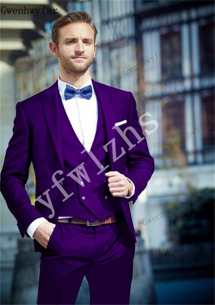 

классический one button красивый groomsmen пик нагрудные groom tuxedos мужские костюмы свадебные / prom best man blazer (куртка + брюки + жи, Black;gray