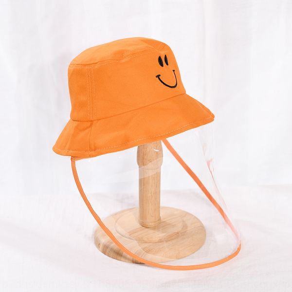 

2020 new children's anti-fly foam smiling face protection fisherman shade fisherman sun sun hat hat cotton baby h, Yellow