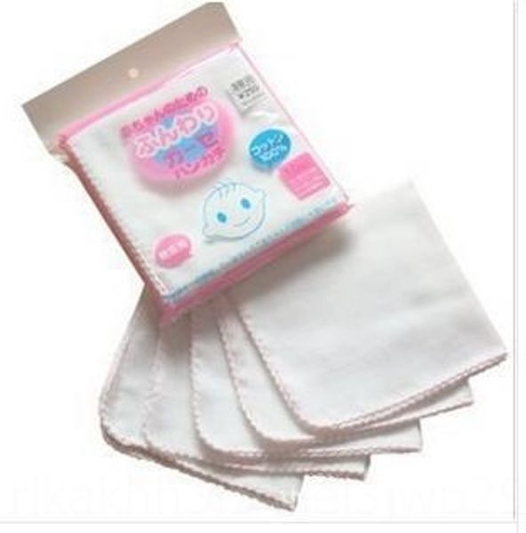 

xisongwu towel hand saliva towel gaomi 10 bagged fluorescent double-layer gauze square children's handkerchief baby saliva kerchief, Blue;white