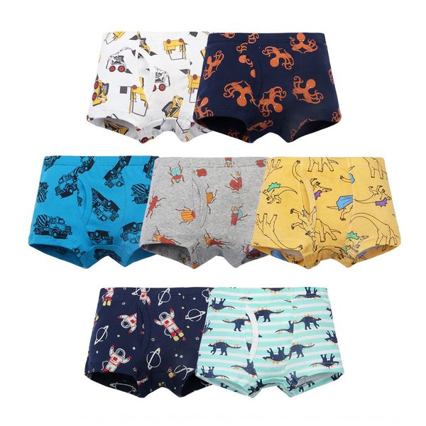

air9d boys' pure cotton children's small and medium tong nei ku tong nei ku children's underpants children cartoon dinosaur b, Camo