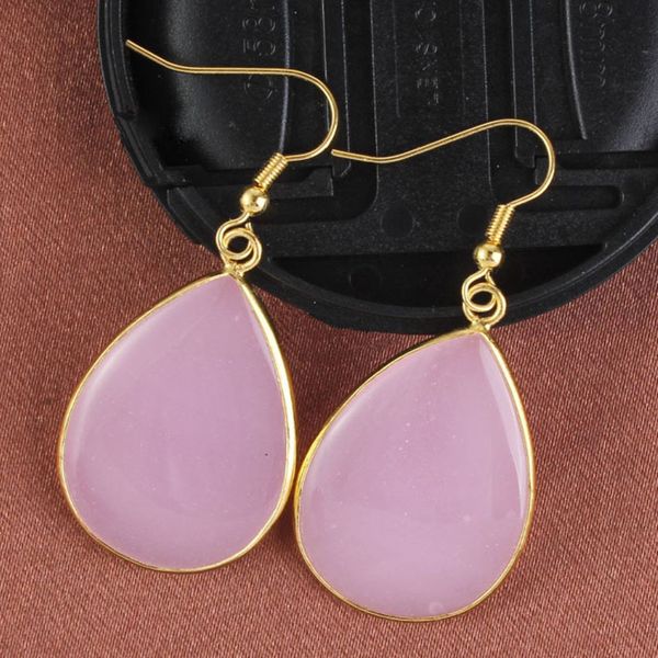 

природный камень падение серьги позолоченные water drop gem stone серьги кристалл белый shell и т.д. аксессуары ювелирные изделия для женщин, Golden
