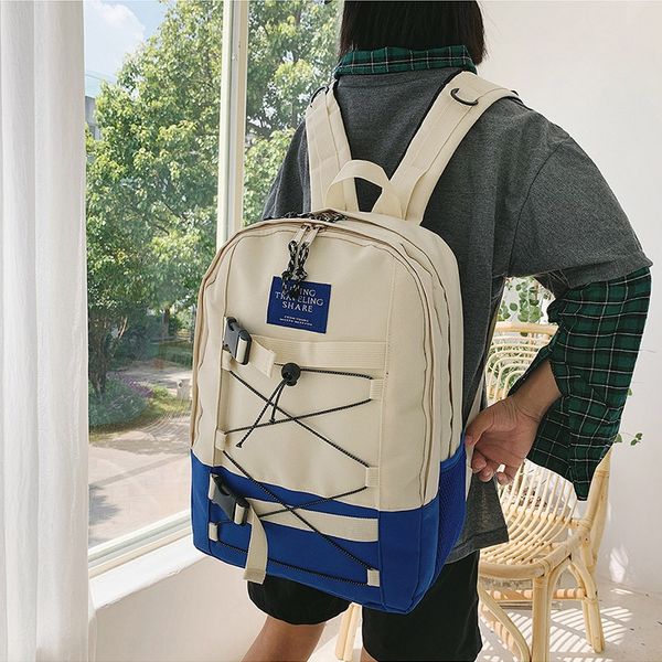 

new casual boy canvas and girl children's backpack canvas bag student bag