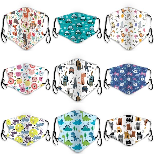 

face mask with filter pm2.5 cotton face mouth mask dustproof protective mask cartoon face masks washable carbon filter breather valve#968