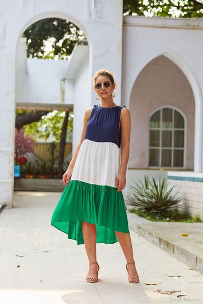 

women dresses summer holidays woman casual irregular clothing female panelled dress bohemian sexy, Black;gray