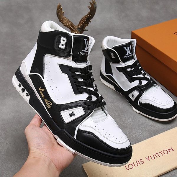 

trainer sneaker boot men 's shoes herren sportschuhe fashion style lightweight casual shoes sports comfortable high vintage men bo, Black