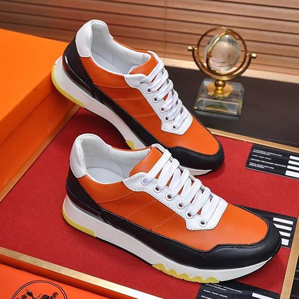 

new arrival mens shoes comfortable luxury footwears herren luxus marken schuhe stadium sneaker fashion lace -up sports men shoe, Black