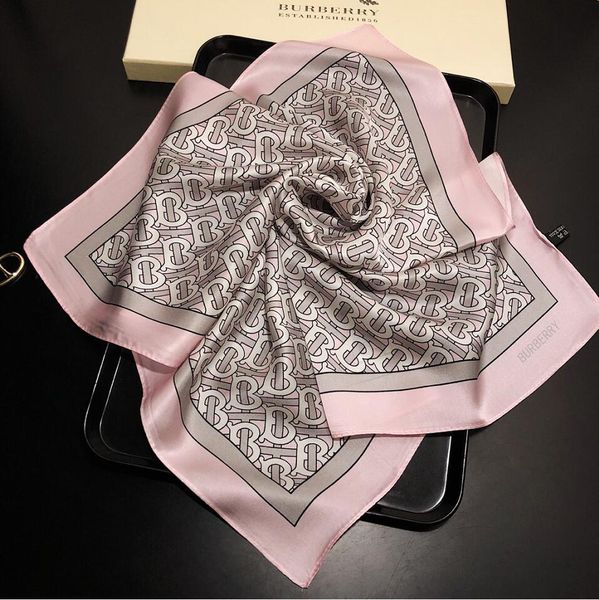 

designer silk scarfs 50cm*50cm size f letters style retro woman headbands ladies ring shawl 3colors quality, Blue;gray