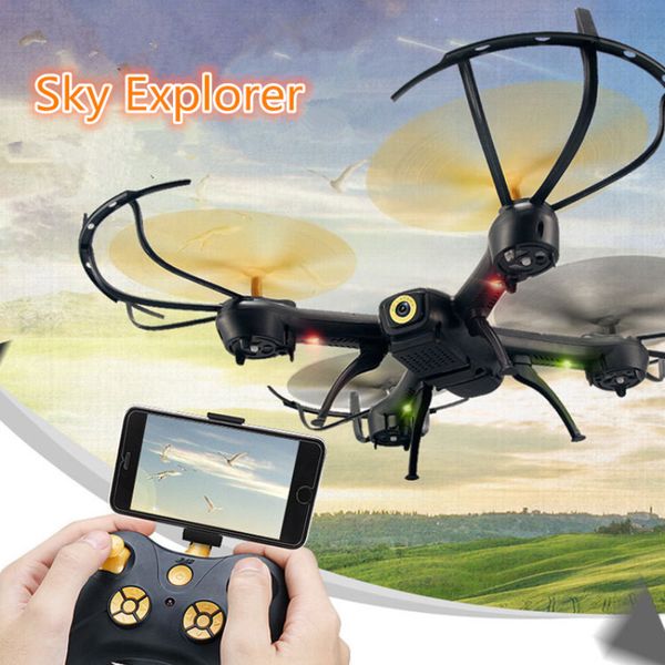 

2.4g 4ch 6 ои wifi fpv rc бепилоного d61-wg wi-fi hd camera one key return два spped ђпѬавлени обезглавле