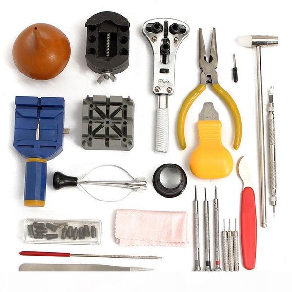 

e 22pcs watch repair tool kit case opener link spring bar remover carrying box for watchmaker watch repair tool glitter2008