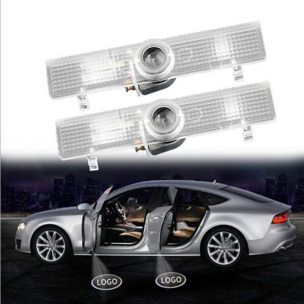

jurus 2pcs wireless led car door light logo projector led projection light welcome lamp for infiniti jx35 qx60 decorative lamps
