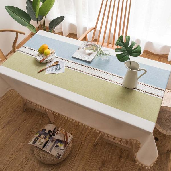 

table cloth modern minimalist fringed tablecloth carpet picnic party decorative cotton rectangular tassel piano cover coat