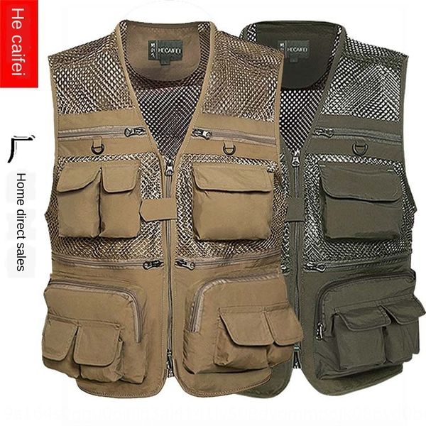 

открытый весной и осенью несколько карман мужской профессиональной фотографии кинооператор жилет директор репортер сетки жилет, Black;white