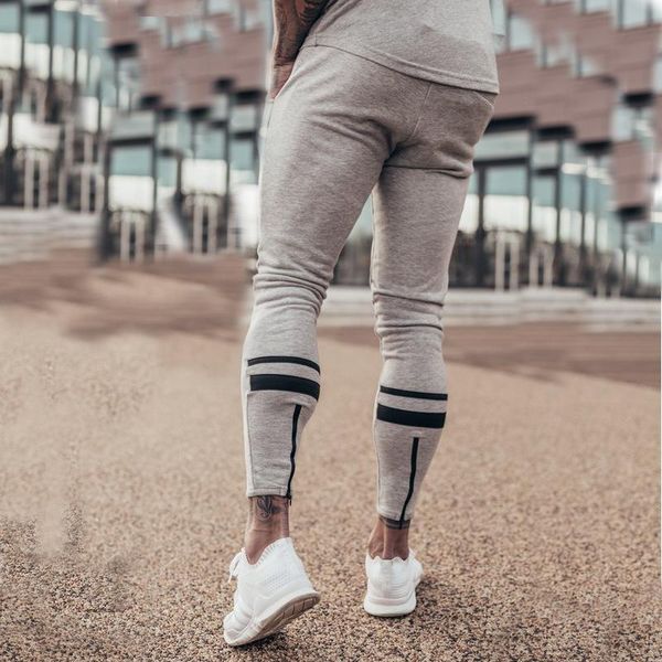 

2019 new sport pants men autumn running pants jogging leggings quick dry mens workout gym pants slim fit fitness trousers tights t200326, Black