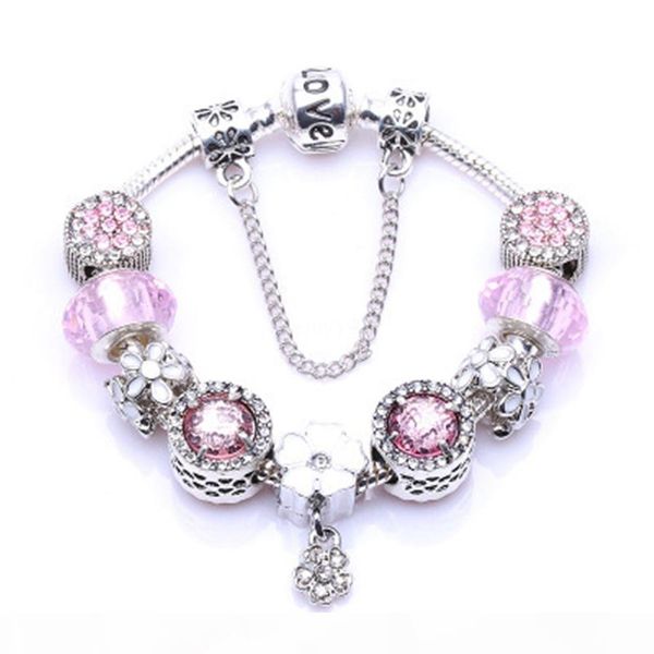 

alloy color charm and european alloy round fashion bead fit trend bracelets & women diy jewelry gifts d667s#123, Silver