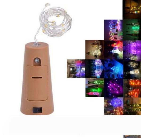 

1m 10led 2m 20led lamp cork shaped bottle ser light glass wine led copper wire string lights for xmas party wedding