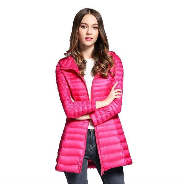

women's spring and autumn coat down jacket korean lightweight down jacket women's length  coat off season, Black