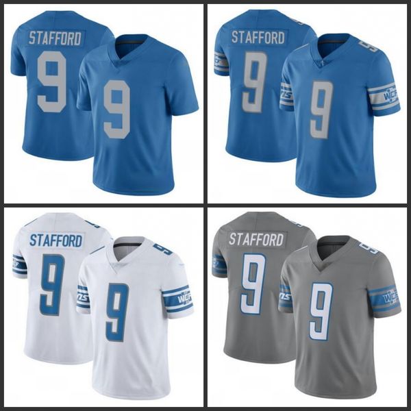 

detroit lions men #9 matthew stafford black men's women youth stitched nfl limited rush jersey