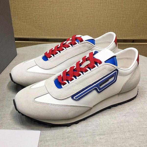 

suede and nylon sneakers mens shoes autumn and winter breathable footwears casual low lace -up men shoes chunky sneakers, Black