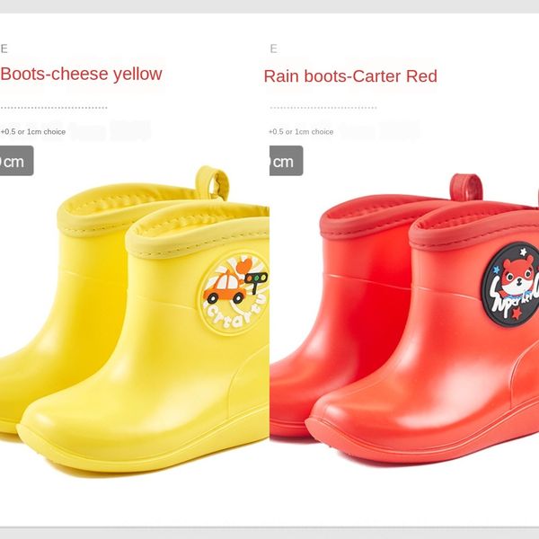 

non-slip девочек младенческого картер кролика детей дождя сапоги мальчика дождя сапоги младенца в принцессе ботинки ступая обувь, Black