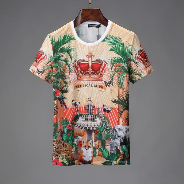 

2020 men's design t-shirt designer design casual men's fashion casual round neck geometric pattern summer, Black;brown