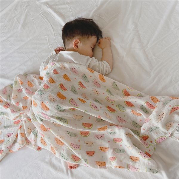 

newborn soft bedding lithe bamboo cotton blanket baby muslin gauze bath towel wrap-feeding swaddle children room wrap
