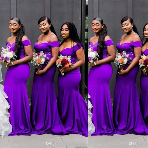 

new purple bridesmaid dresses off shoulder cap sleeves long arabic simple sweep train plus size maid of honor gowns wedding guest, White;pink