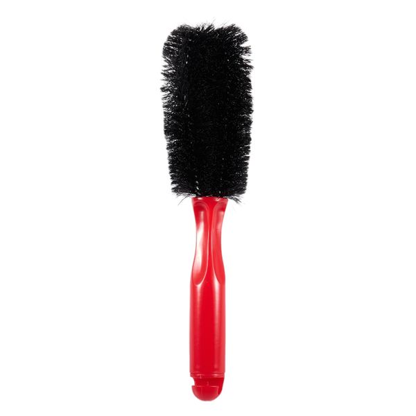 

multi direction motorcycle car wheel spoke brush cleaner black red 10.7inch