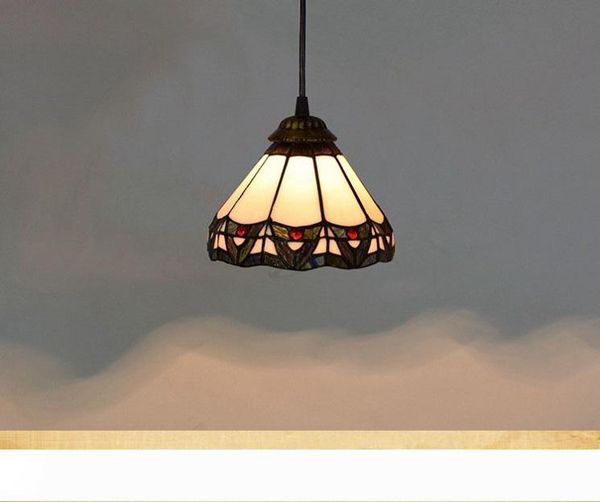 

Tiffany Lamp Pendant Retro Chandelier Light Bedroom Study Room Living Room Chandeliers Tiffany Hanging Lamps 8 Inch